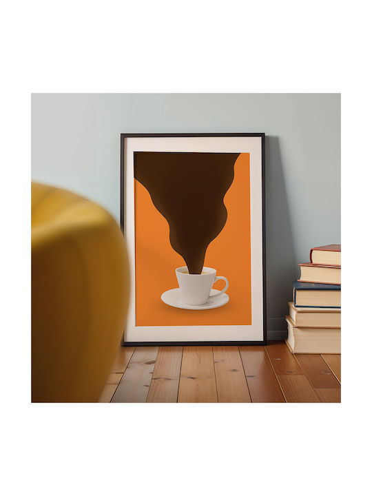 Poster Coffee Cup Pst25358 21cm X 30cm Λευκό Κάδρο Pvc