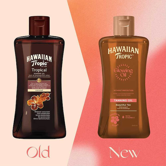 Hawaiian Tropic Tropical Dark Tanning Oil Waterproof Body Tanning Oil 200ml
