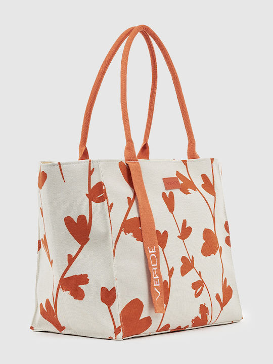 Verde Verde Strandtasche aus Segeltuch Orange