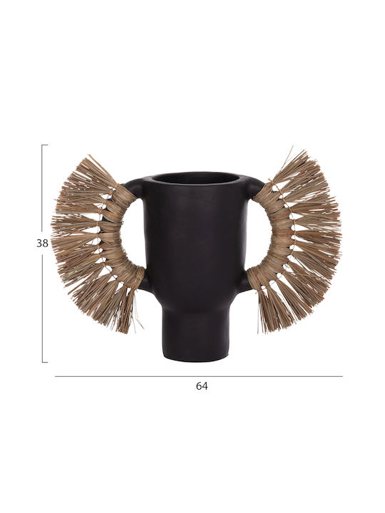 HomeMarkt Decorative Vase Alica Black 64x22x38cm