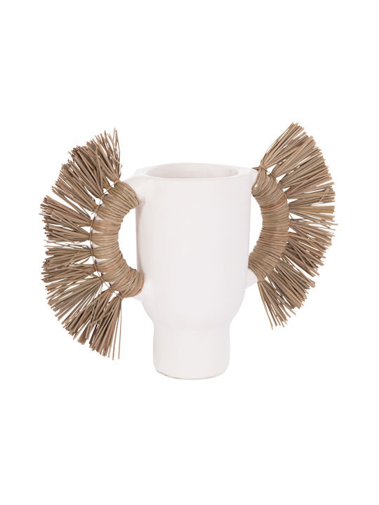 HomeMarkt Decorative Vase Alica White 55x19x34cm
