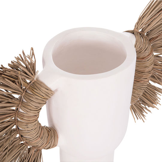 HomeMarkt Decorative Vase Alica White 55x19x34cm