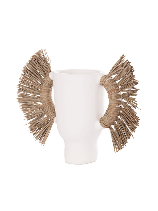 HomeMarkt Decorative Vase Alica White 55x19x34cm