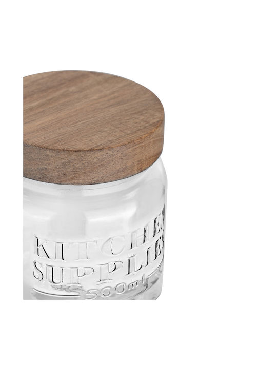 Estia ALLURE Vase General Use with Lid Glass Transparent 500ml