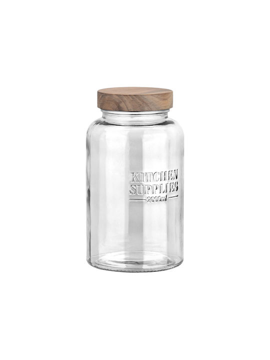 Estia ALLURE Vase General Use with Lid Glass Transparent 2000ml