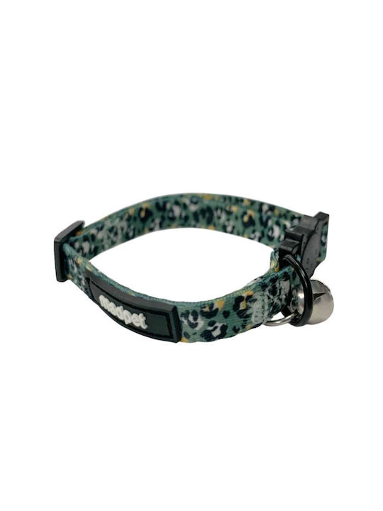 Madpet Zgardă pentru pisici, model ghepard verde, 1.0x19-32cm