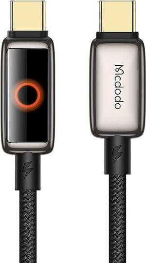 Mcdodo Ca-6680 Braided USB 2.0 Cable USB-C Male - USB-C 100W PD Black 1.2m