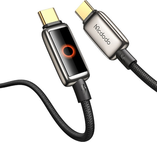 Mcdodo Ca-6680 Braided USB 2.0 Cable USB-C Male - USB-C 100W PD Black 1.2m