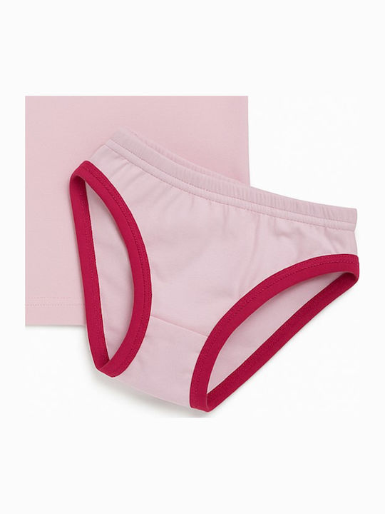 Beboulino Kids' Set Brief with Undershirt Pink 2pcs