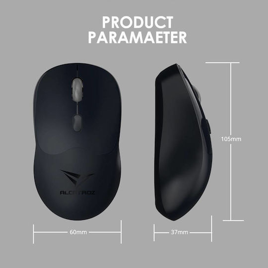 Alcatroz Airmouse Duo 6R Ασύρματο Bluetooth Ποντίκι Slate