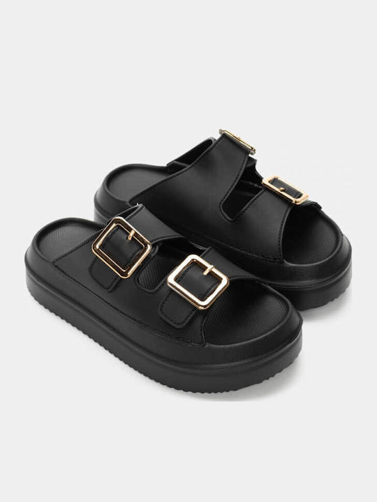 Γυναικεία Σανδάλια Flatforms Μαύρα
