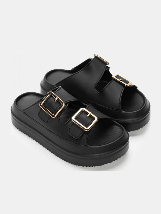 Γυναικεία Σανδάλια Flatforms Μαύρα