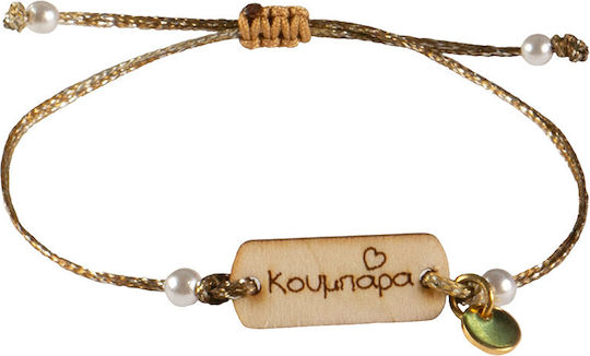 Pl Bachelor Bracelet Wooden Pearls Cord