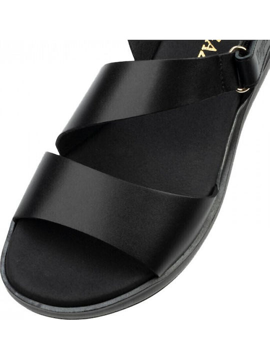 Damen Flache Sandalen Schwarz