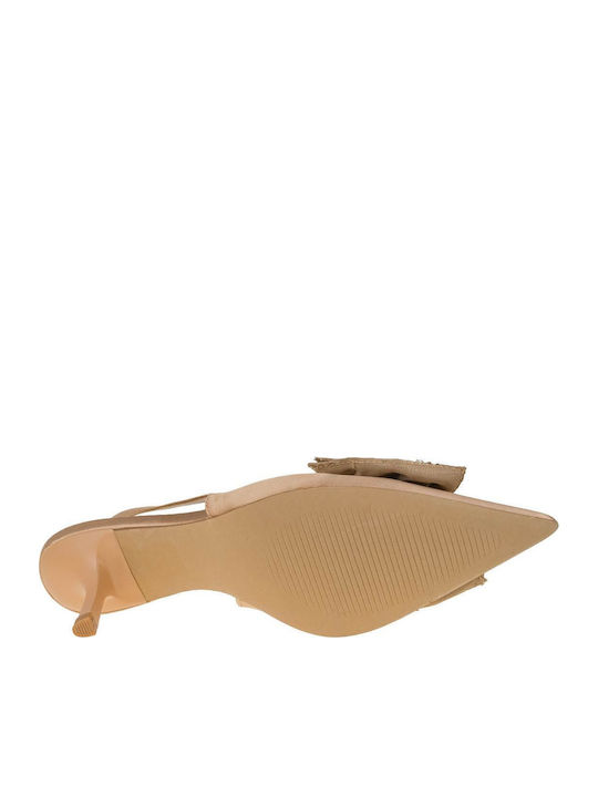Pantofi cu toc Camel