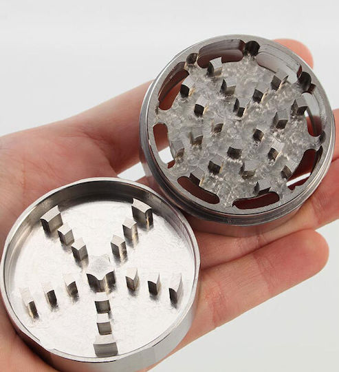 Black Leaf Grinder Τρίφτης Deluxe Ανοξείδωτο Χάλυβα 49mm-3 Parts