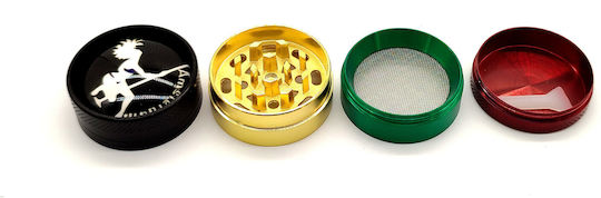 Grinder Metalic pentru Tutun, 4 Straturi cu Sită, Diametru 40mm Gr1469