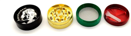 Grinder Μεταλλικος Τριφτης Καπνου 4 Επιπεδων Marilyn Σιτα Gr2049