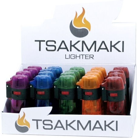 Αναπτήρας Tsakmaki Αντιανεμικός Jet Flame 708 Βαρελάκι Διάφανο 1 Τεμάχιο