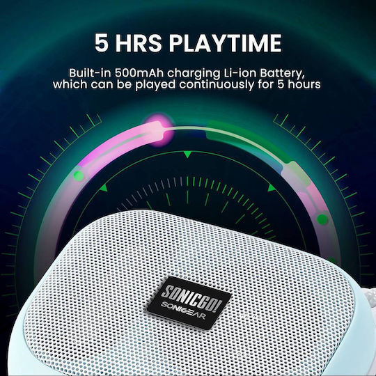Sonic Gear SonicGo!101 Waterproof Bluetooth Speaker 10W with Radio and Battery Life up to 5 hours Aqua Mint