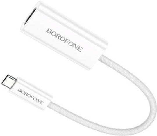 Borofone Konverter USB-C / HDMI weiblich zu HDMI weiblich Weiß 1Stück
