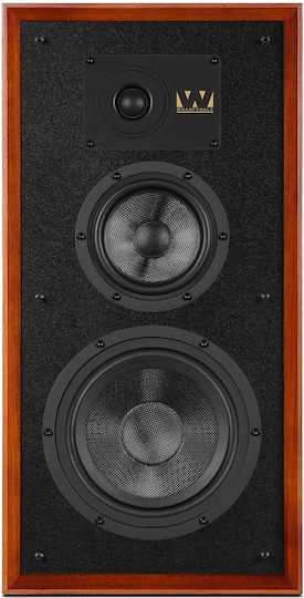 Wharfedale Super Linton με Βάσεις Pair of Hi-Fi Speakers Floor 200W 3 No of Drivers W24.6xD29.5xH36cm. Mahogany