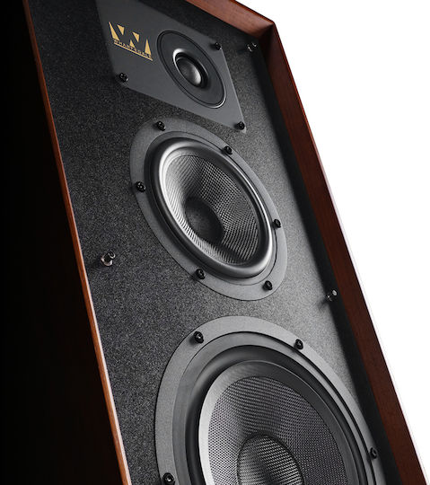 Wharfedale Super Linton mit Ständern Paar Hi-Fi Lautsprecher Boden 200W 3 Anzahl von Fahrern B24.6xT29.5xH36cm. Walnut