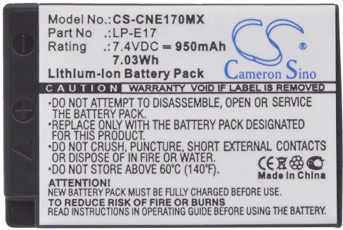 Cameron Sino Kamera Batterie SB7329 4894128111443