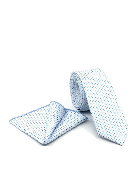 Legend Accessories Set de Cravată pentru Bărbați Tipărit în Culorea Alb
