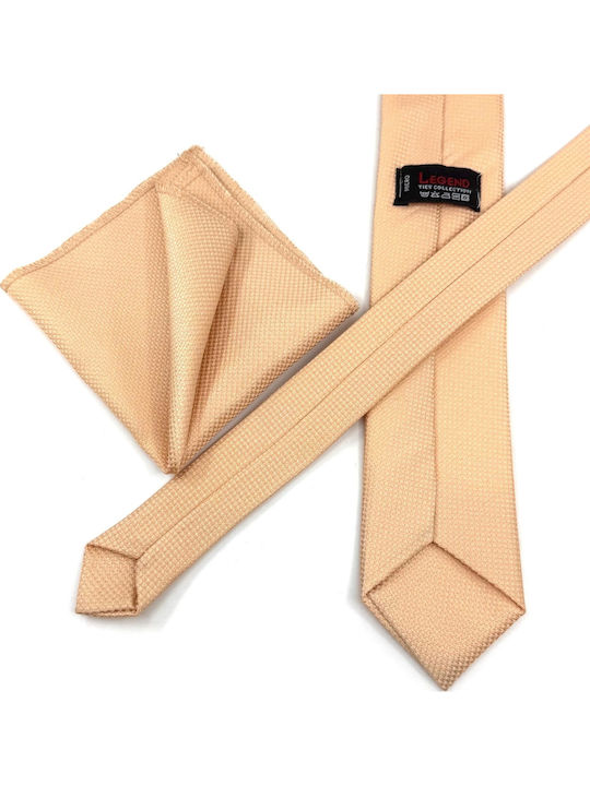 Legend Accessories Men's Tie Set Printed in Orange Color