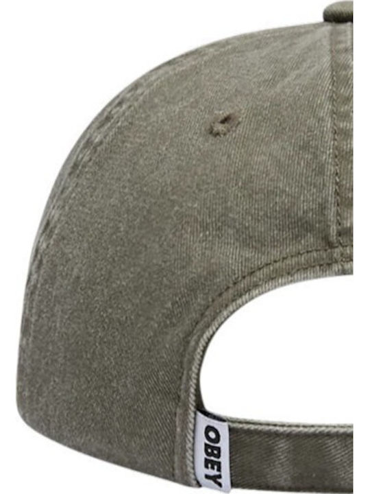 Șapcă Obey Pigment 6 Panel Strapback 100580410/Pigment Olive