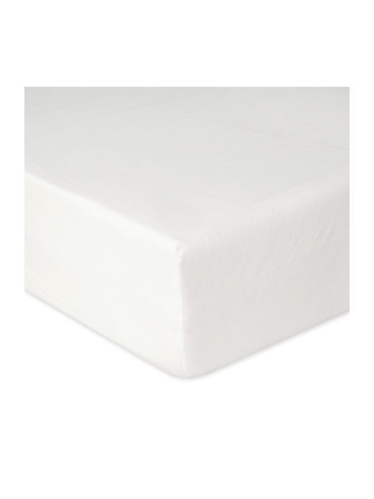 Matex Cearșaf Single cu Elastic 90x200+30cm. Alb