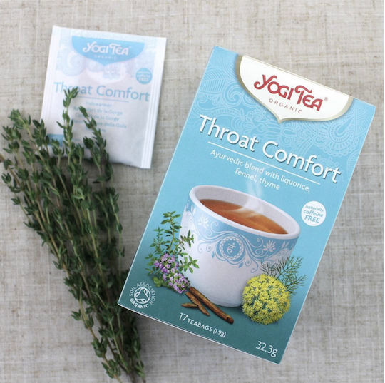 Yogi Tea Μαύρο Τσάι Βιολογικό Προϊόν Throat Comfort 17 Φακελάκια 32.3gr