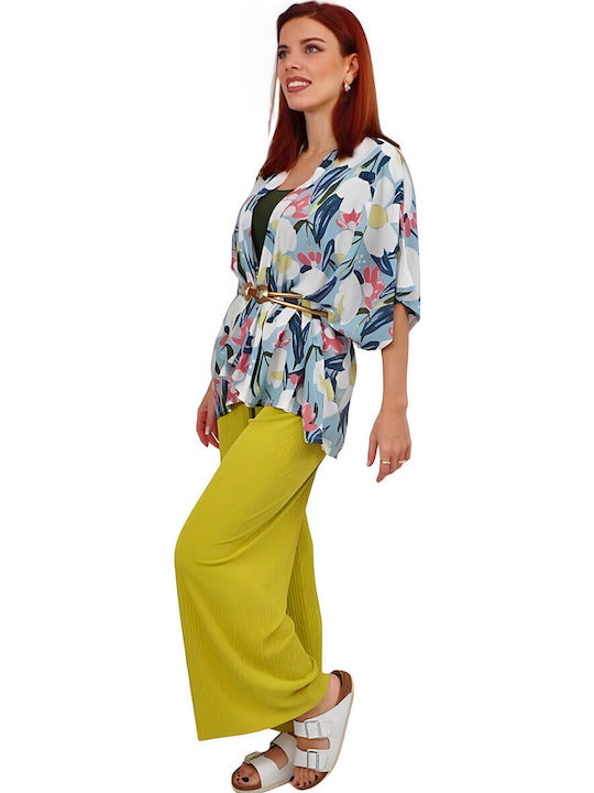 Kalimera Clothing Athens Женско Кимоно Плажно облекло Light Blue