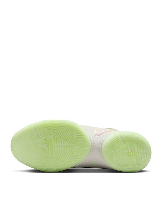 LeBron 22 Low Basketball Shoes Light Bone / Vapor Green / Soft Pearl