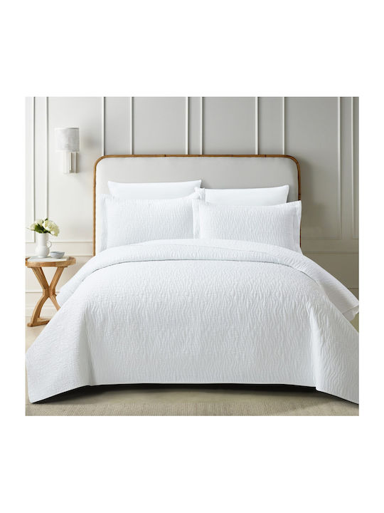 Liolios Home La Nostra Set Coverlet Queen Size Off White 220x240cm 3pcs