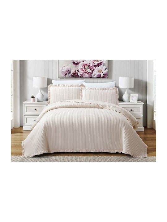 Liolios Home Armony Κουβερλί Ημίδιπλο Beige 180x240cm