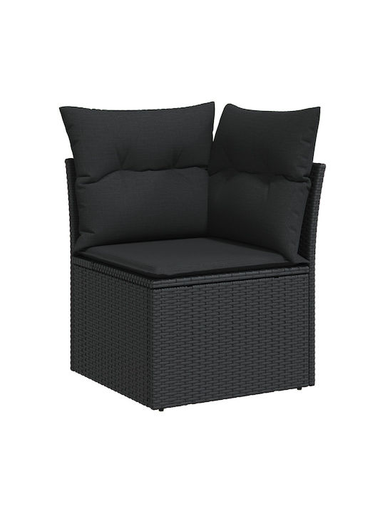 Two-Seater Outdoor Sofa Rattan with Cushions 55x55x85cm