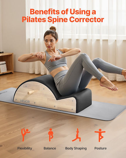 Vevor Pilates Διορθωτής Σπονδυλικής Στήλης Arc Fitness Αξεσουάρ Ασκήσεων Σπονδυλικής Στήλης Καουτσούκ Ξύλο