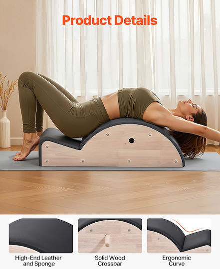Vevor Pilates Διορθωτής Σπονδυλικής Στήλης Arc Fitness Αξεσουάρ Ασκήσεων Σπονδυλικής Στήλης Καουτσούκ Ξύλο