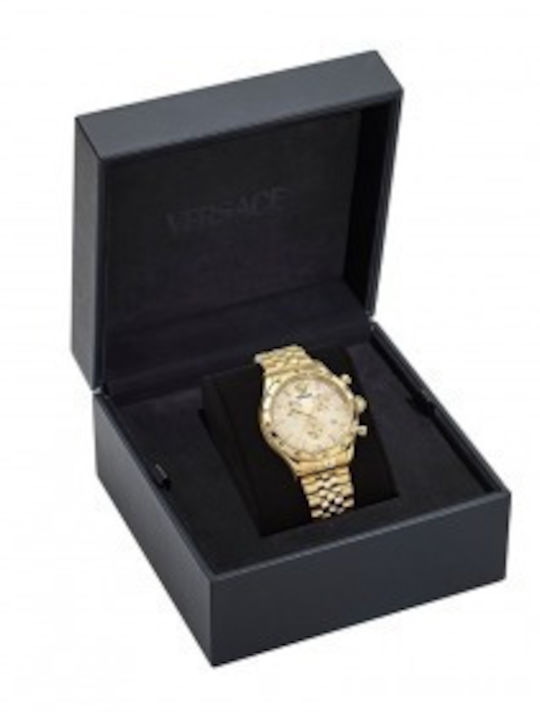 Versace Hellenyium Herrenuhr Batterie mit Gold Metallarmband