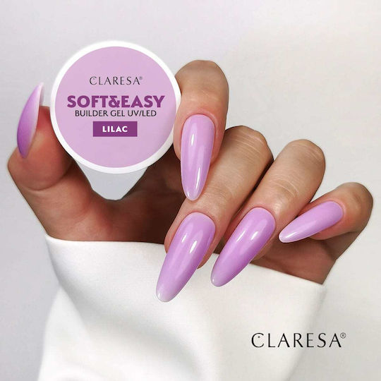 Claresa N Гел за изграждане на нокти Soft&easy Builder Lilac 12g