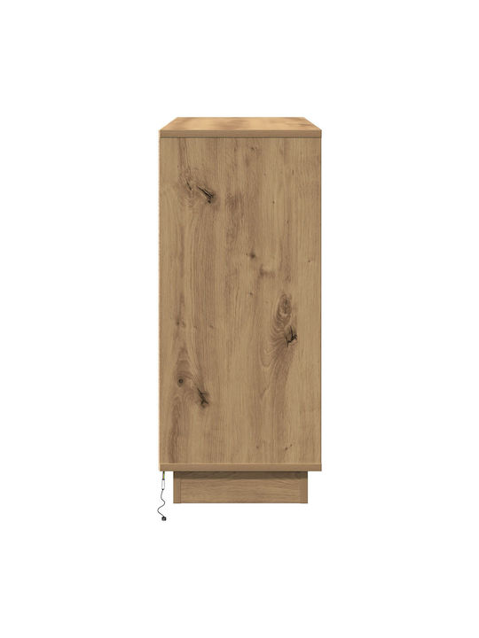 Bufet din Lemn Masiv cu Sertare Nuci 90x32x75cm