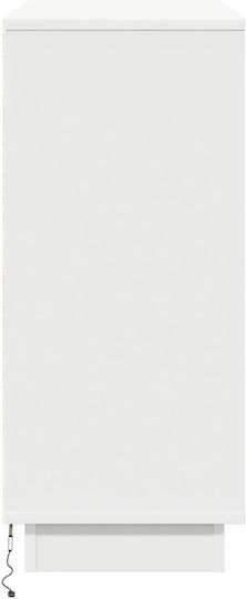 Μπουφές Ξύλινος με Συρτάρια Λευκό 90x32x75cm