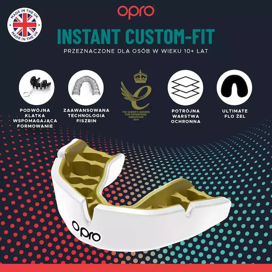 Opro Custom Fit Mouthguard Braces Under Orthodontic Appliance Black White