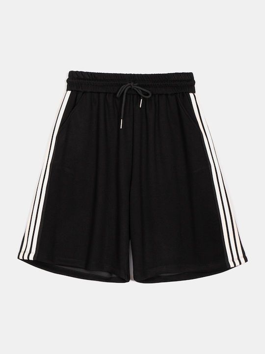 Shorts-βερμούδα Τσέπες Μαύρο Μαύρο