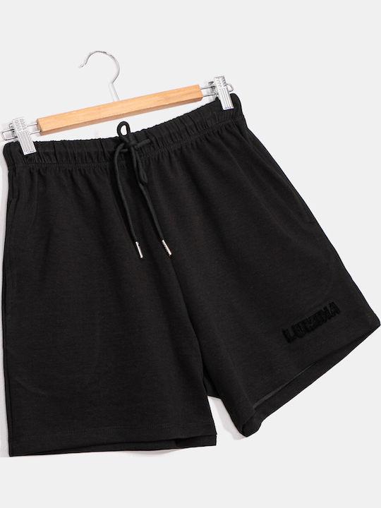 Shorts-βερμούδα Κορδόνι Τσέπες Μαύρο Μαύρο