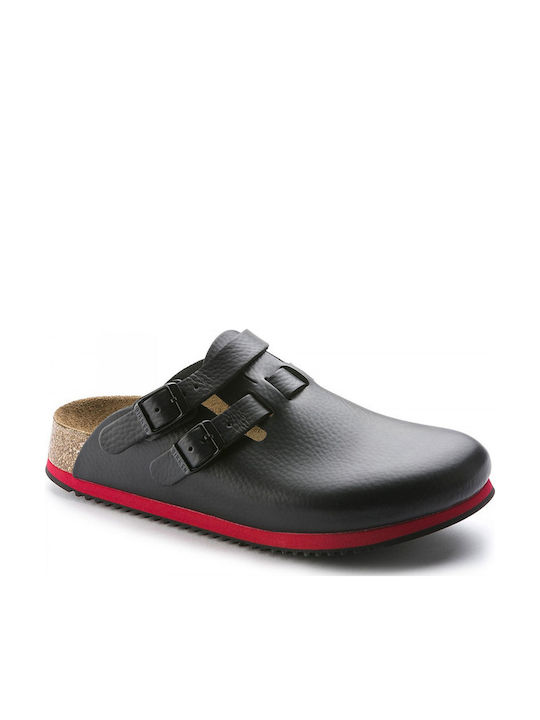 Birkenstock Kay SL Professional Δερμάτινα Ανατομικά Σαμπό Μαύρα 0582634