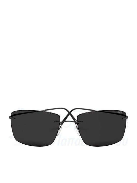Silhouette Women Sunglasses with Black Frame and Black Polarized Lens