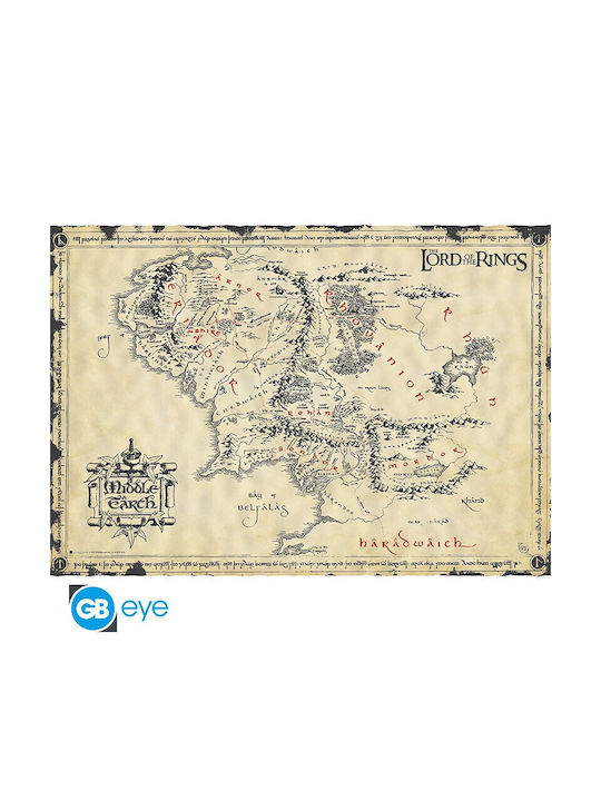 Lord Rings Parchment Poster Middle Earth Fan Shop Merchandise Lord Rings Parchment Poster Middle Earth Fan Shop Merchandise